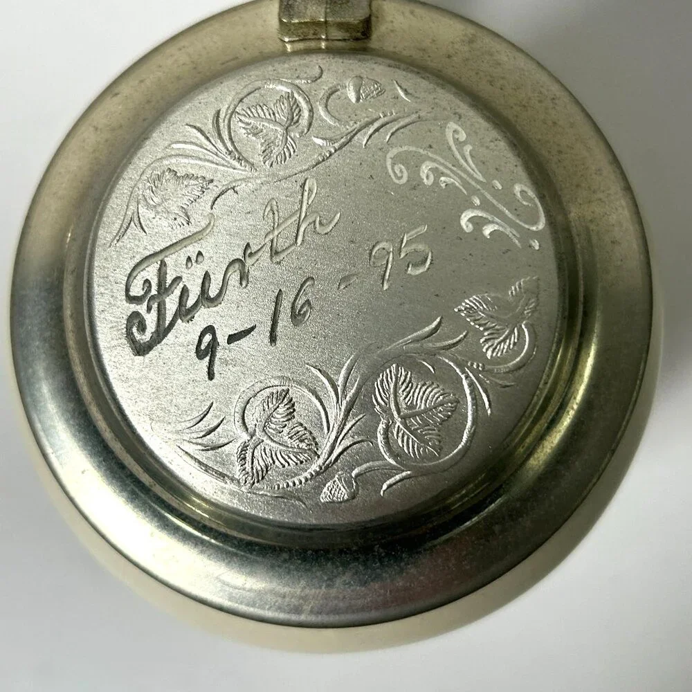 1200 Jahre Weschnitztal Beer Stein‎ with Lid Erzberg Furth Germany Rimbach Crest
